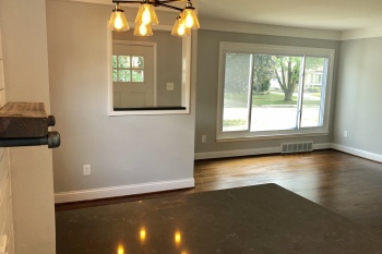interior-exterior-ranch-home-remodeling-Royal-Oak-Michigan-Living Room From Kitchen